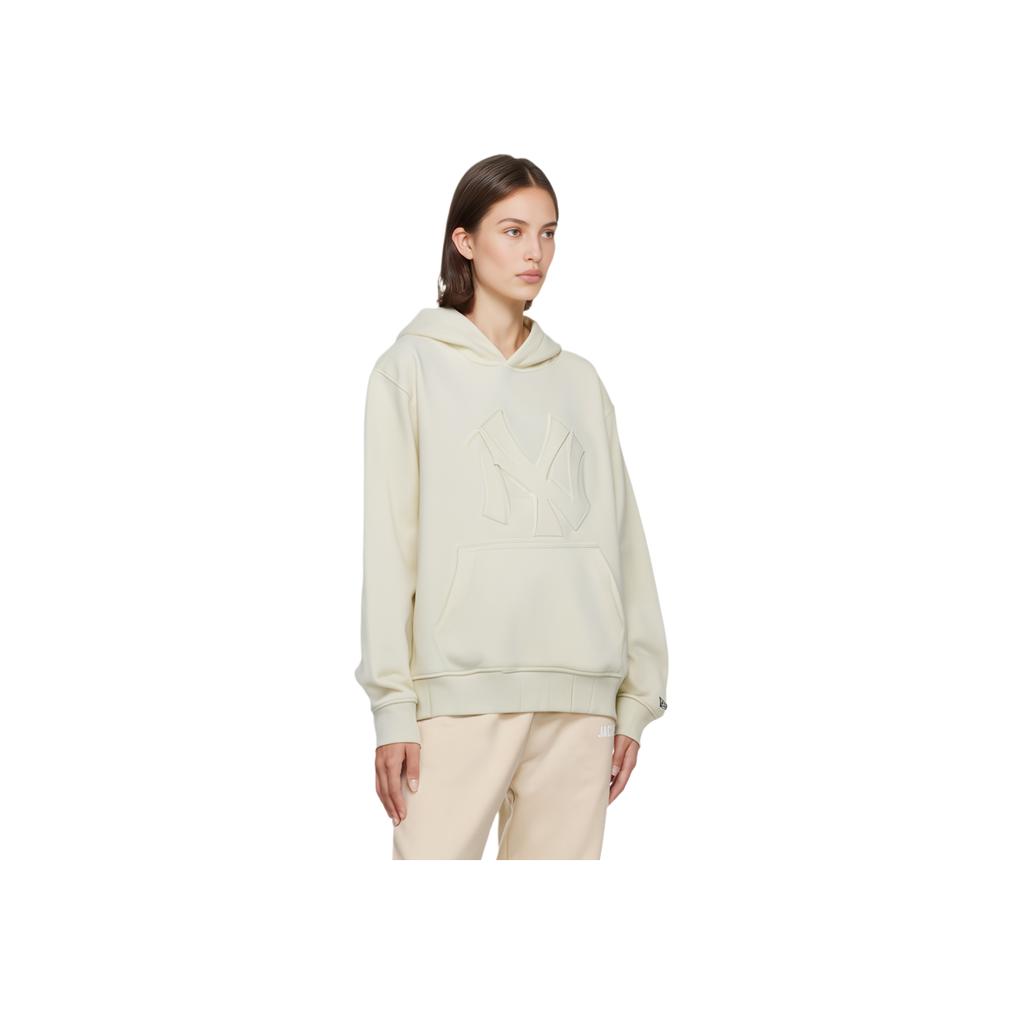 New Era SS24 MLB New York Yankees Solid Logo Hoodie Women hoodies Ivory 14200314
