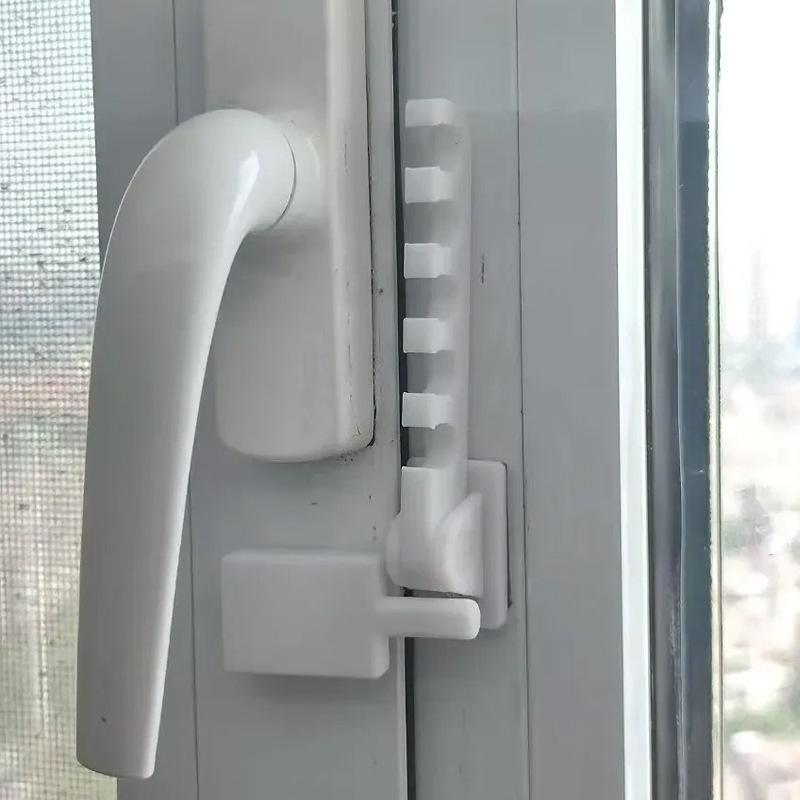5 Gears Door Window Windproof Hooks Anti-Collision 3D Printed Window Restrictor Lock No-Drill Adjustable Window Wind Stopper