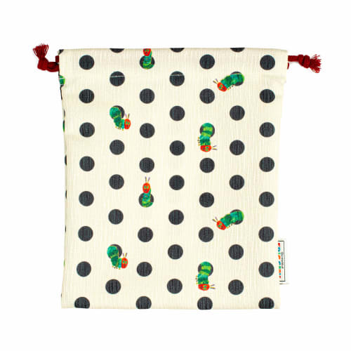 

Very Hungry Caterpillar Small Drawstring Cup Bag (Beige Polka Dots)