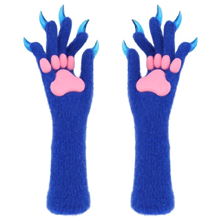 Fashionable Faux Fursuit Nails Mittens Soft Gloves 8 Colors Variants Perfect for Themed Event