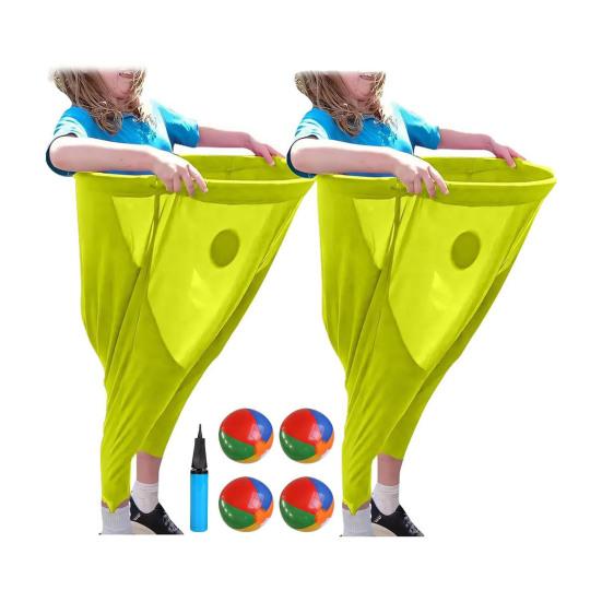 Granny Pants Outdoor Yard Game Inflatable Ball Relay Set with Giant Stretchy Pants Balls And Pump Backyard Field Recreational