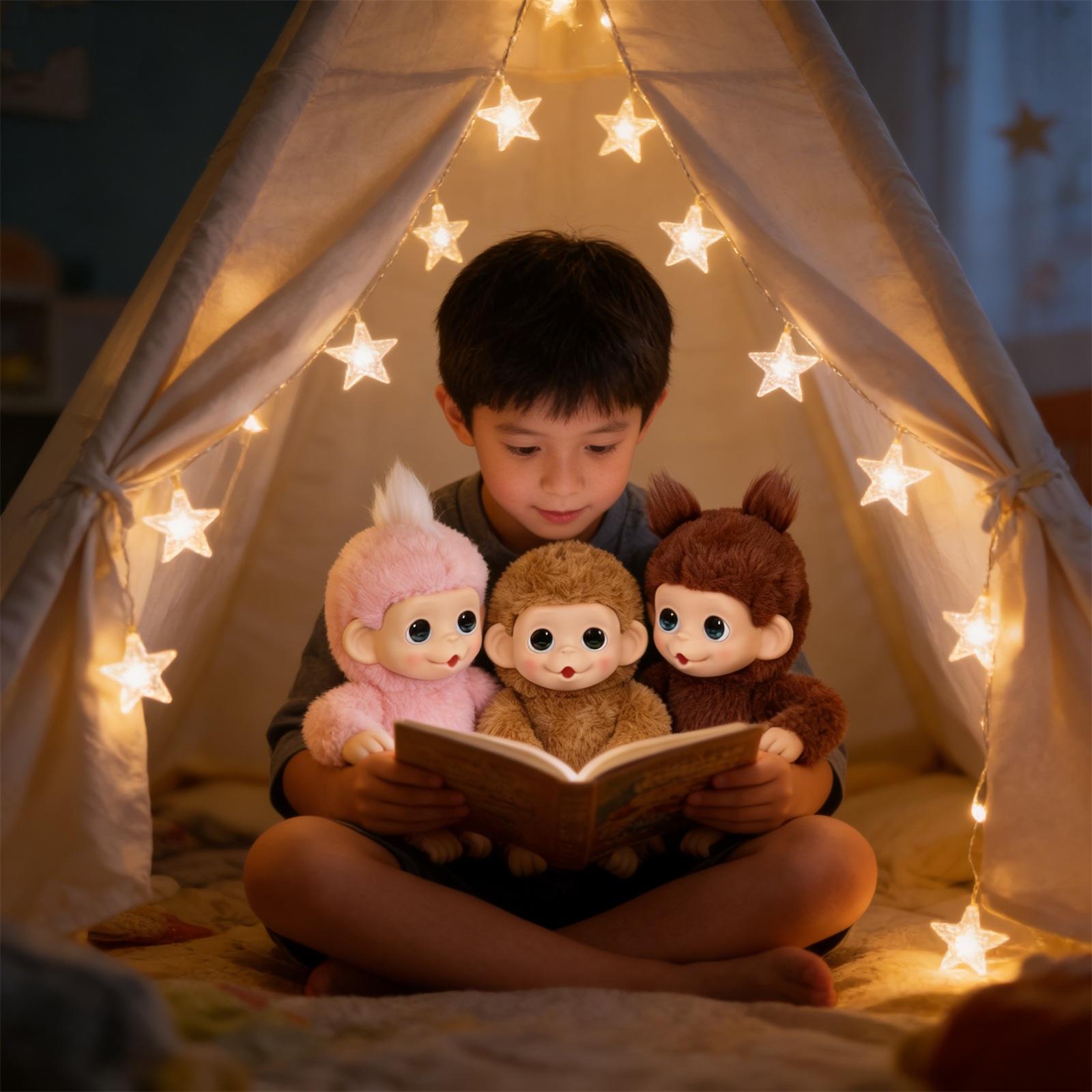 

Baby Monkey Minis – Interactive Pet Toy. 20+ Sounds & Reactions. Soft Feed, Nurture Grippy Hands Feet Random One One Size