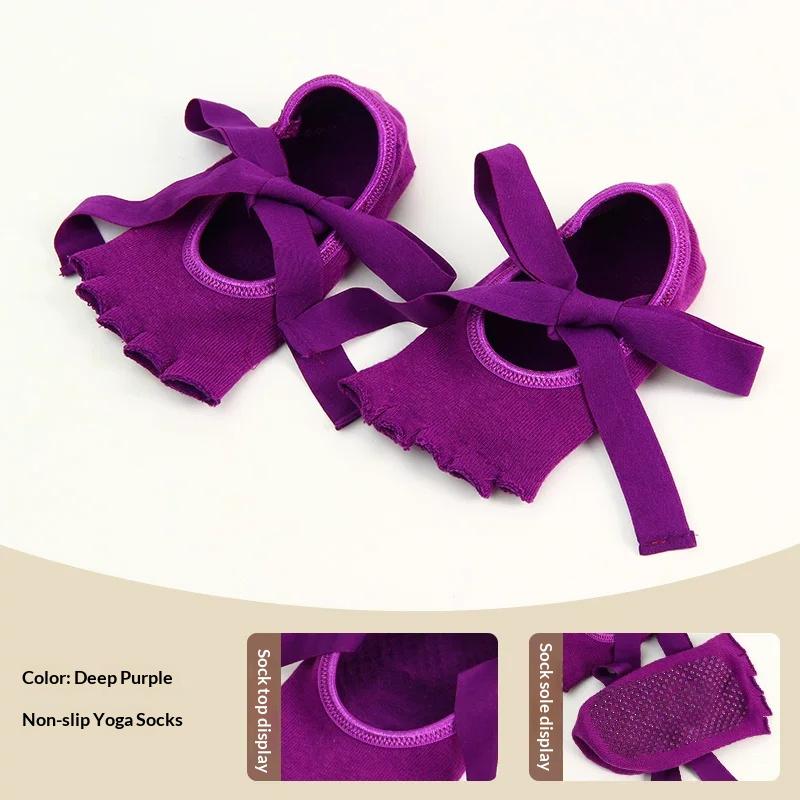 Drop Shipping Lace Ballet Dance Socks Non Slip Yoga Socks Anti Skid Soft Socks for Female Indoor Sports Daily Use