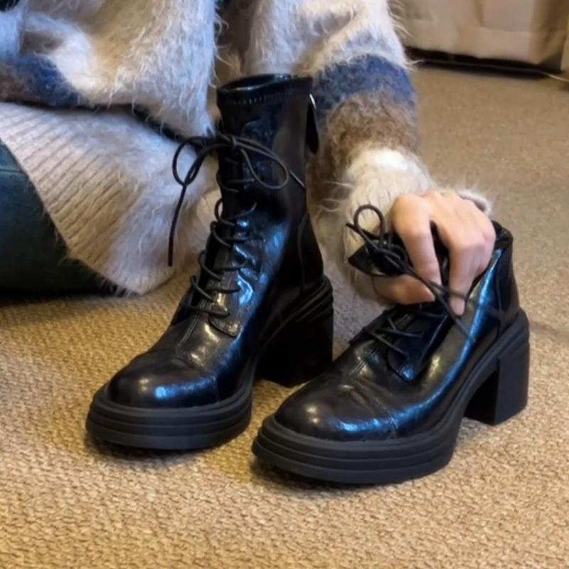 Women Ankle Boots Elegant High Heels Shoes Trend New Chunky Chelsea 2025 Winter Snow Boots Brand Party Pumps Mujer Botas