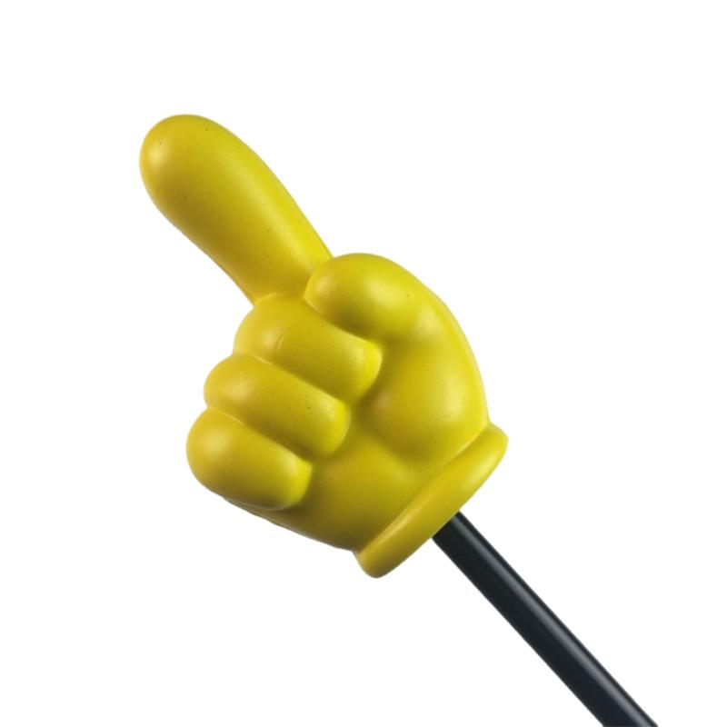 Cute Victory Finger Car Antenna Topper Eva Decorative Car Topper Balls Yellow