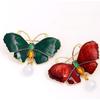 Legering Europees en Amerikaans Druipolie Parel Vlinder Broche, Speld, broche, Kristallen borstbloem