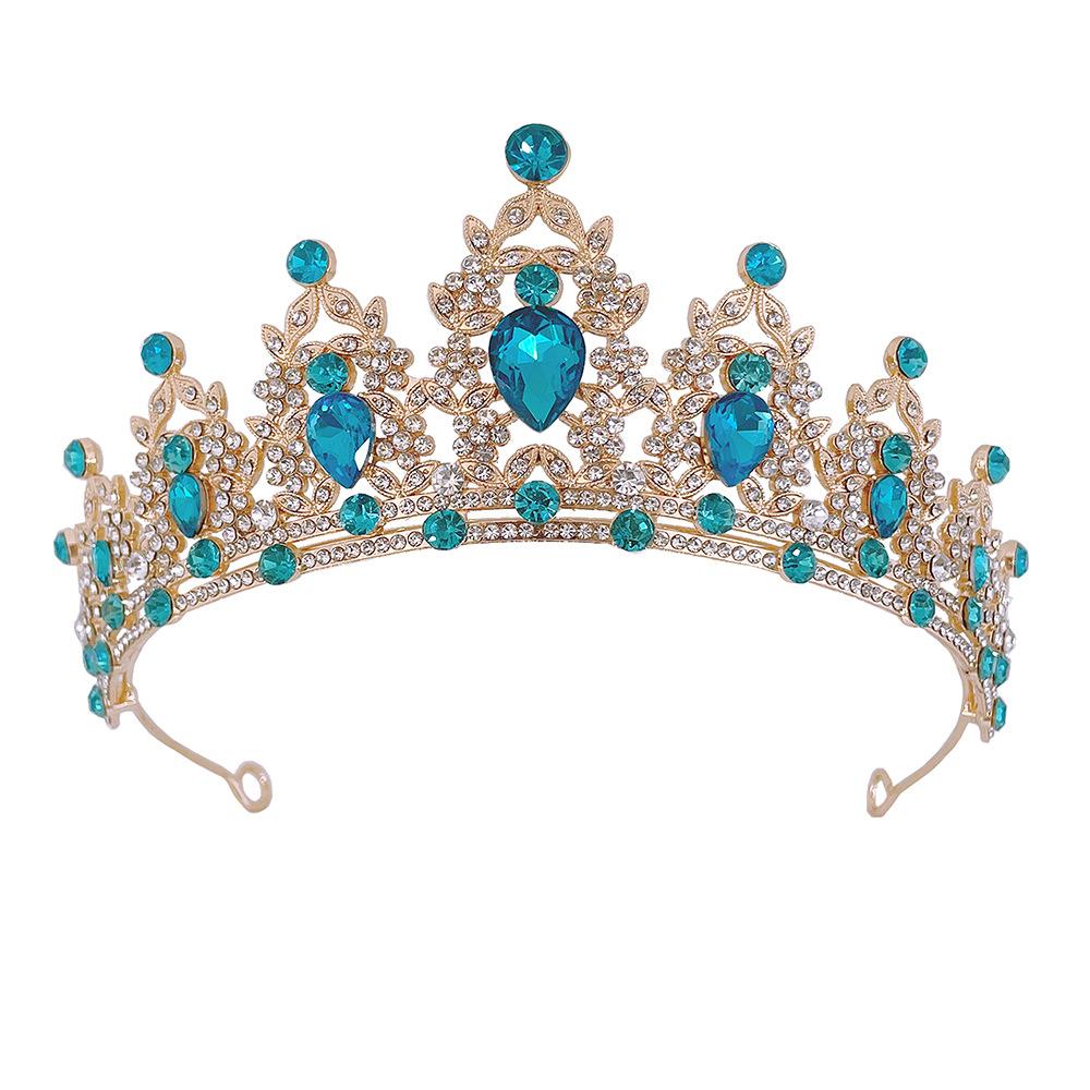 Purple Bridal Tiara Baroque Crown Rhinestone Tiara Princess Crown Wedding Hair Accessories Dress Accessories