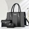 Atmosphärisches einfaches Spleiß-Dreiteile-Set, große Kapazität, leichte Luxustextur, fortschrittlicher Sinn, vielseitige Tasche für Pendeln und Ausgehen
