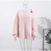 Pullover Strapless Mohair Long-sleeved Sweater Women's Solid Color Pullover Short Top Sweater A Variety of Colors To Choose From Sweaters