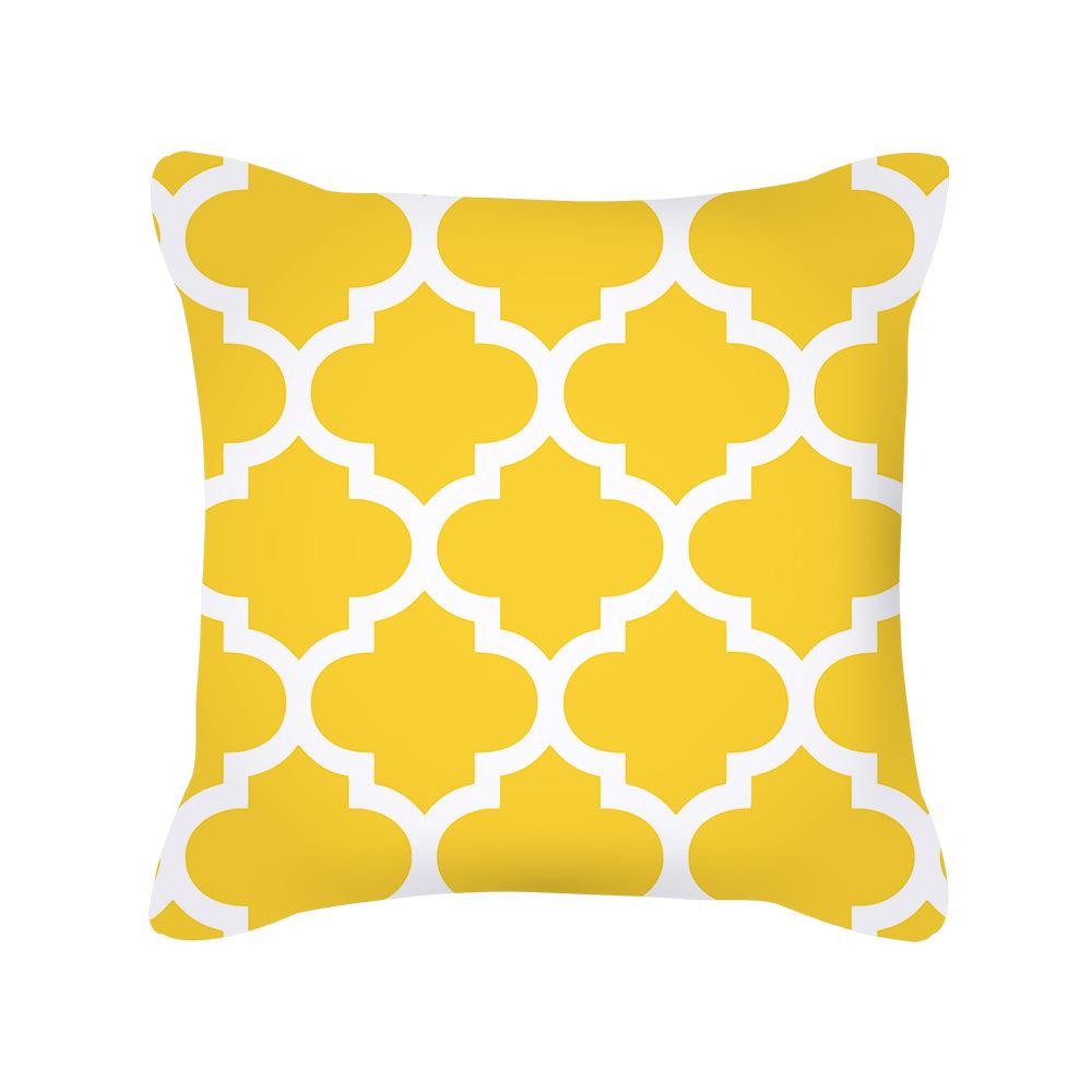 Modern Simple Geometric Pillow Nordic Style Peach Skin Bedside Cushion Cover Waist Pillow Cover New Home