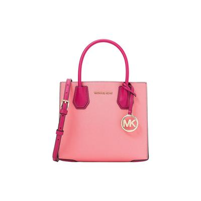 MK Mercer 22 Blok Kolorów Centralna Komora na Zamek Błyskawiczny Skórzana Torba na Ramię Crossbody Tote Torebka Damska Tea-Rose 35S1GM9M2T-986