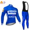 2026 Fleece Heren QUICK STEP Fietsjersey Winter Fietssets Warm Pak met Lange Mouwen Soad Bike Fiets Overall Rijkleding