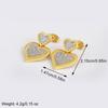 Nidin High Quality Love Heart Shape Full Shine Zircon Drop Earrings For Women Female Temperament Ear Jewelry Wedding Party Gifts