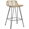 Chaises de bar - vidaXL - Lot de 2 - Rotin naturel - Beige - 46x48x79 cm