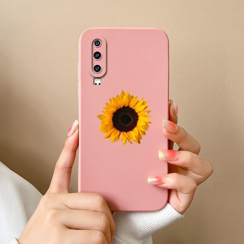 Beautiful Sunflowers Patterns Soft Silicone Phone Case For Huawei Y5 P40 Y6 Y9 Y9A P30 P60 Y7 Screen Protector Anti Slip Shell For Huawei Bumper Cover