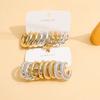 European and American Acrylic Gold-plated Stud Earrings Jewelry Personalized Fashion High Sense Gold Creative Circle Set