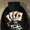 Punk Sweatshirt Herrenmode Lässiger Hoodie Kreativer Poker Hoodie Herbst Hoodie Herrengröße (S-3XL) Mehrfarbige Oberteile Hoodies & Sweatshirts Herren