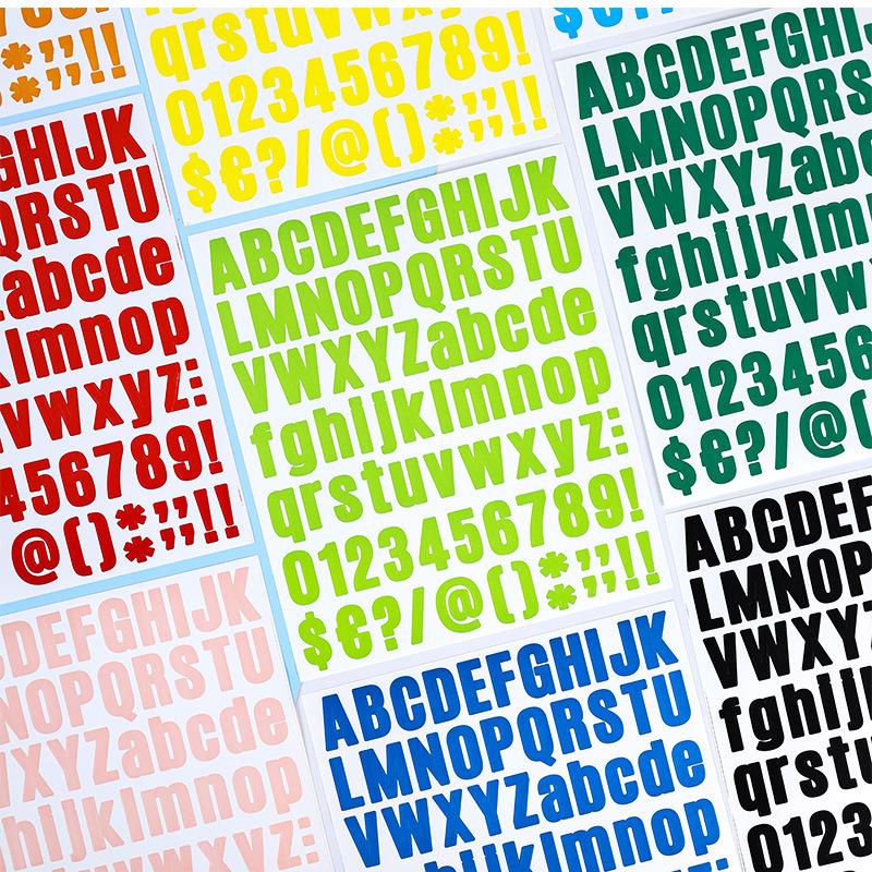 1 pc Large size Colours Numeric Letter Stickers Adhesive DIY Diary Album Scrapbooking Material handmade Junk Journal Supplies
