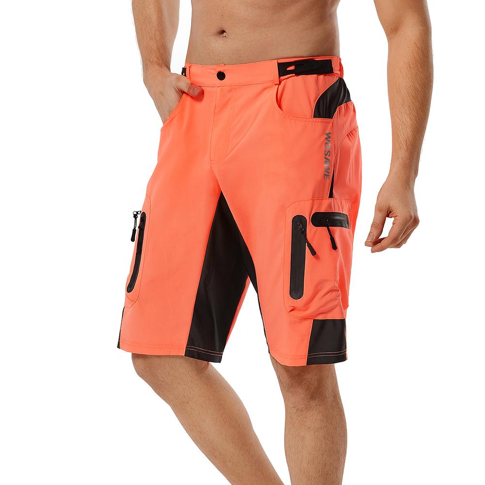 Wosawe Atmungsaktive, hochelastische, reflektierende Weste für Herren, bequeme, lockere Bergshorts, Reitanzug