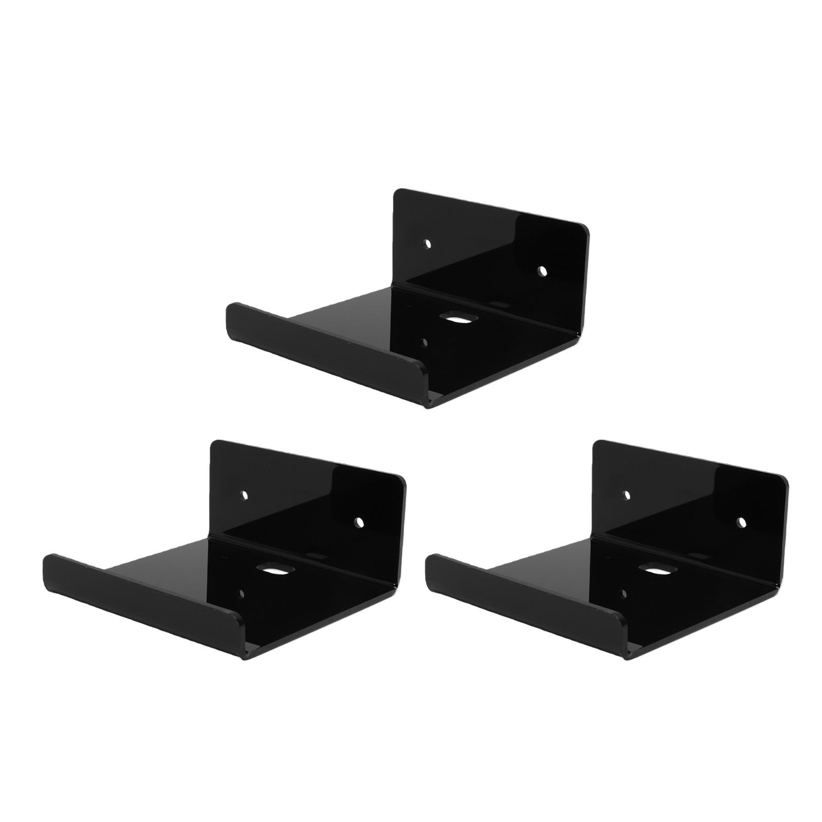 

3PCS Small Floating Shelves Acrylic Wall Mounted Mini Floating Storage Shelf with Adhesive for Plant Picture Figure