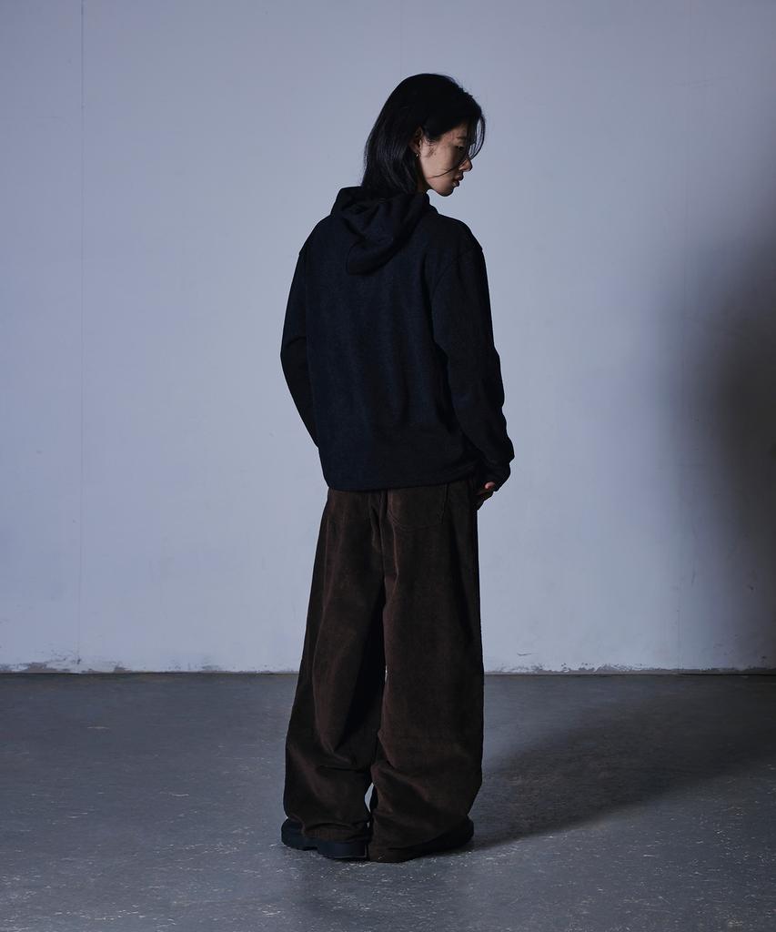 Seukeulaeteulpigsel Corduroy Front Pocket Curved Pants [Brown]