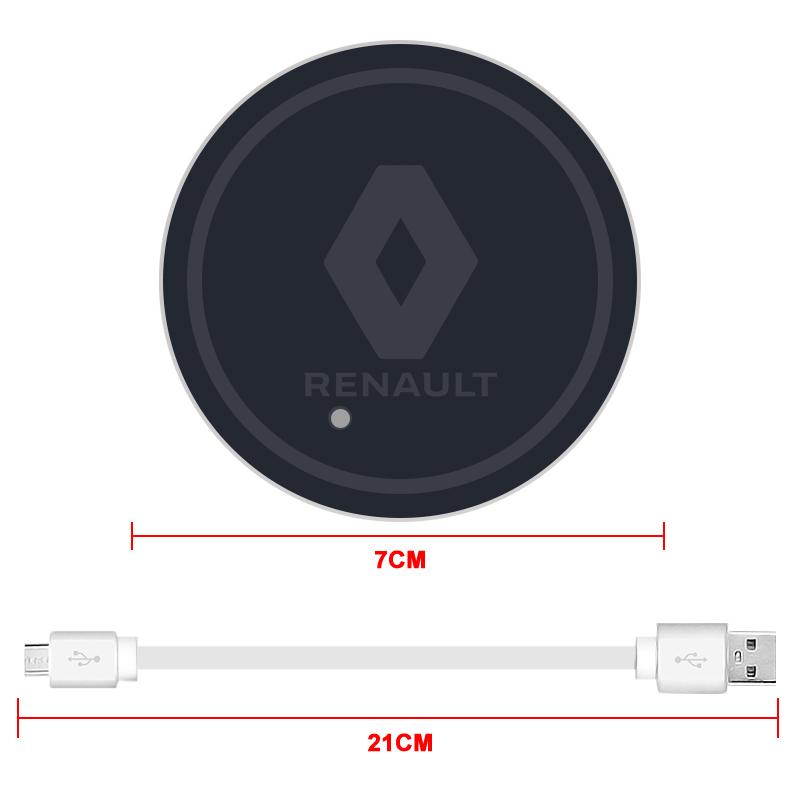 2026 Gorące Naklejki Wnętrza Do Renault 1/2 SZT Podkładka Pod Uchwyt Na Kubek Samochodowy Świecące Gniazdo Antypoślizgowa Podkładka Pod Kubek Do Renault Megane 2 Sceni