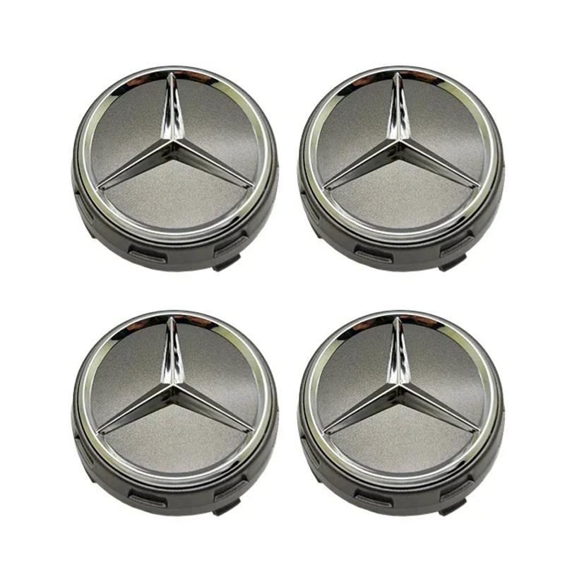 WVQ5 A0004000900 75mm Car Accessories Wheel Hub Caps for Mercedes Benz GLA45 G63 A45 CLA45 C63 Emblem Car Rim Center Cover Decoration