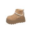 Fashion Winter Chunky Platform Heels Women Ankle Boots Keep Warm Height Increase  Short Booties Shoes Zapatos Mujer