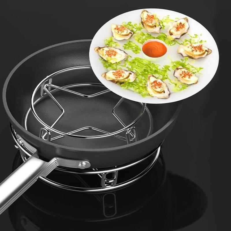 Stainless Steel Pot Rack Kitchen Anti-Scalding Heat-Insulating Pot Mat Steamer Rack Cookware Storage Rack