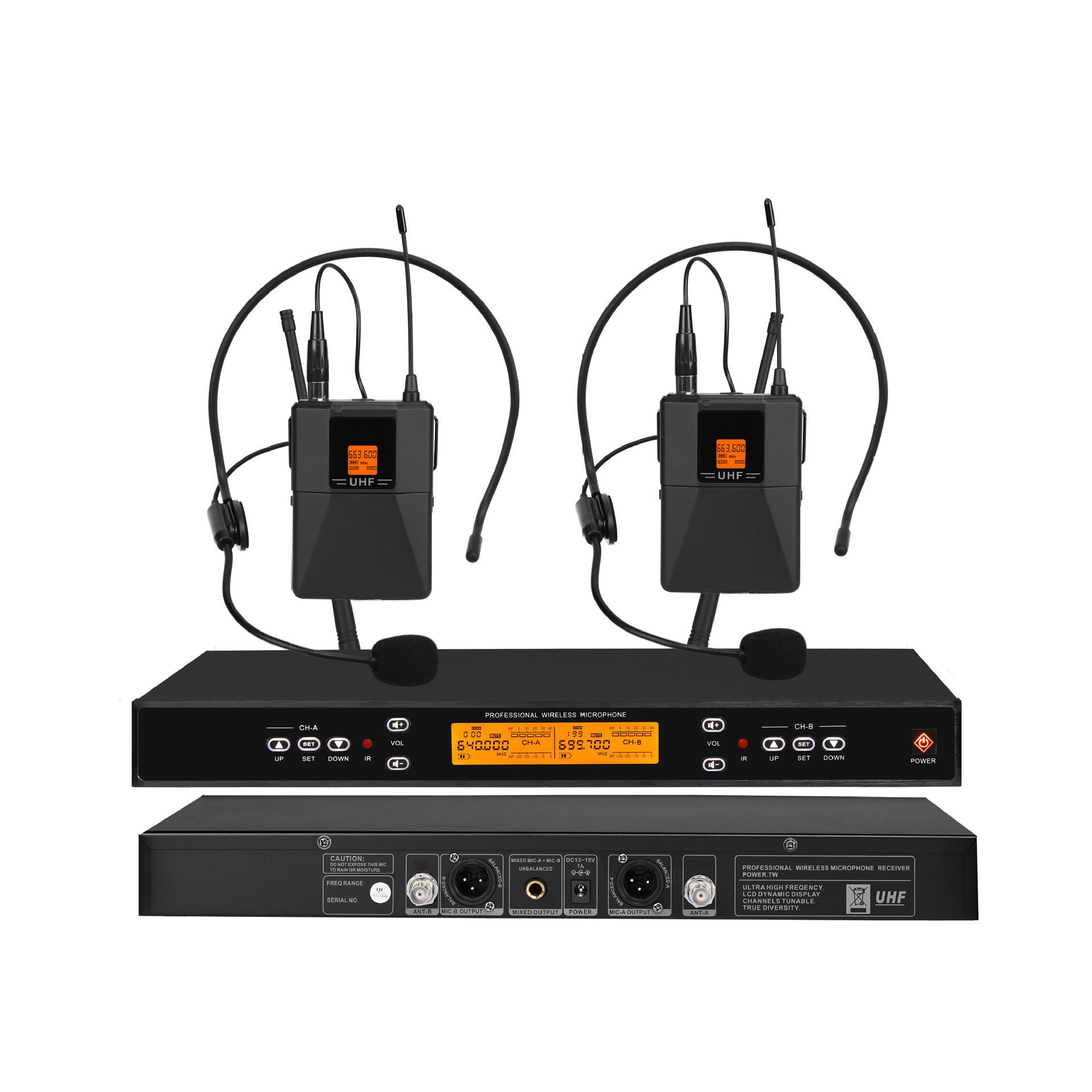 

KTV High-End Wireless Lavalier & Headset Microphone System UK Plug