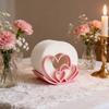 Heart Toilet Roll Holder 3D Printed Freestanding Toilet Paper Holder Cute Love Hearts Loo Roll Holder for Bathroom Valentine's Day Decor
