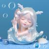 Pretty Ocean Fairy Girls Ornaments Long Haired Fairy Delicate Resin Ornaments Gift for Friends Desk Car Home Decoration