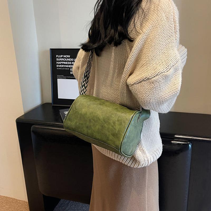 Yogodlns Hochwertige PU-Leder-Schulter-Crossbody-Tasche für Frauen Vintage PU-Leder Damen kleine Handtasche Kissen Umhängetasche