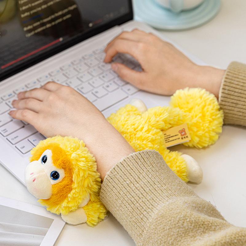 Boneca de Pelúcia de Macaco Dourado Fofo Kawaii Pelúcia Animal Macaco Chaveiro Recheado Animal Macio Criativo Presentes de Aniversário Pingente Fofo