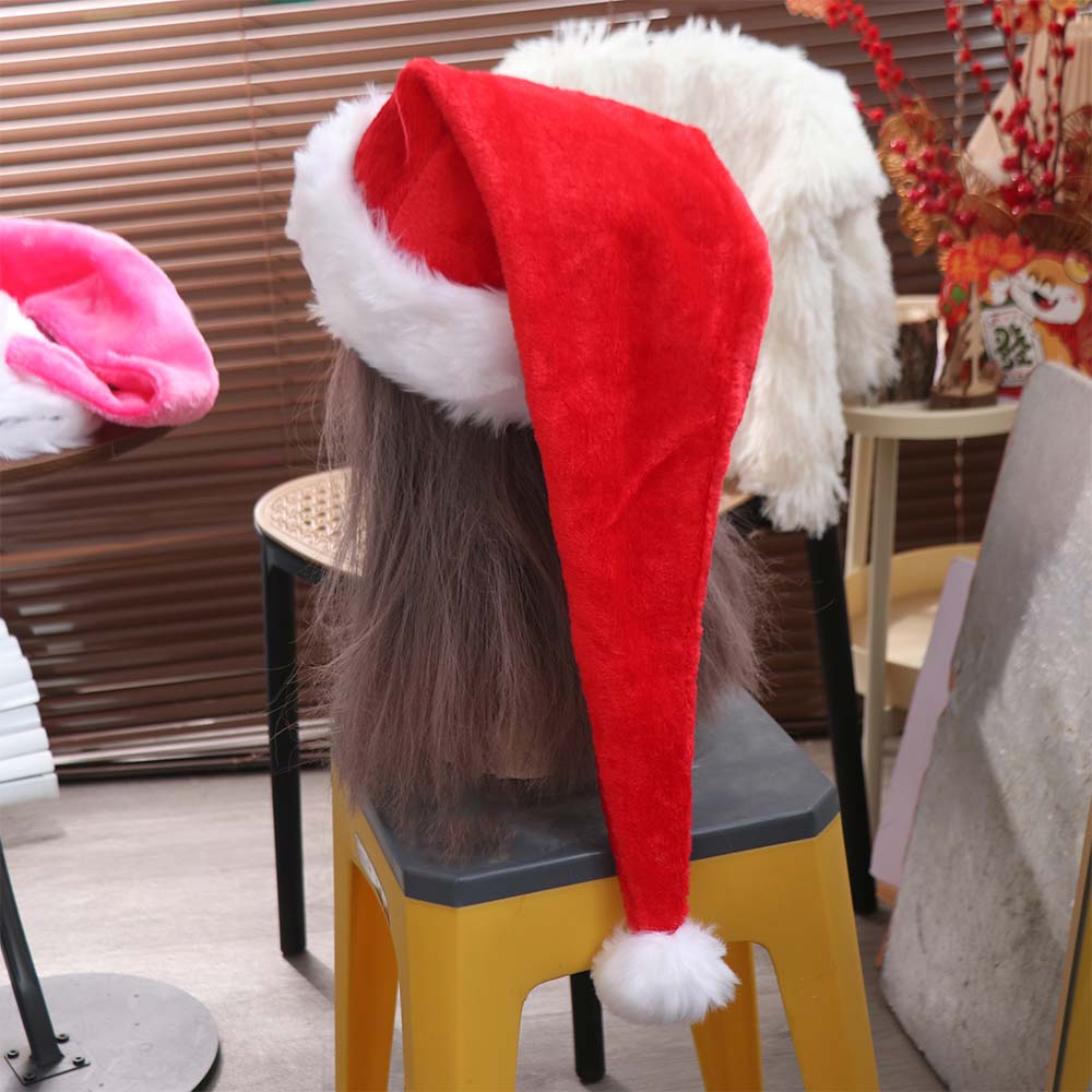 Cosplay Supplies White Fur Christmas Hat Red Hat Holiday Fur Xmas Cap Comfortable Blue Green Black Santa Hat Home Decoration other красный