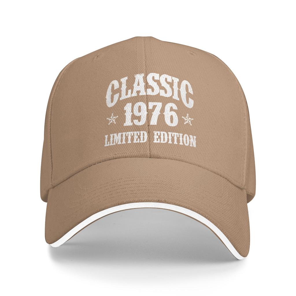 Vintage 1976 Limited Edition Birthday Baseball Cap Streetwear UnisexTeens Hip Hop Hats Design Running Hippie Baseball Caps Gift
