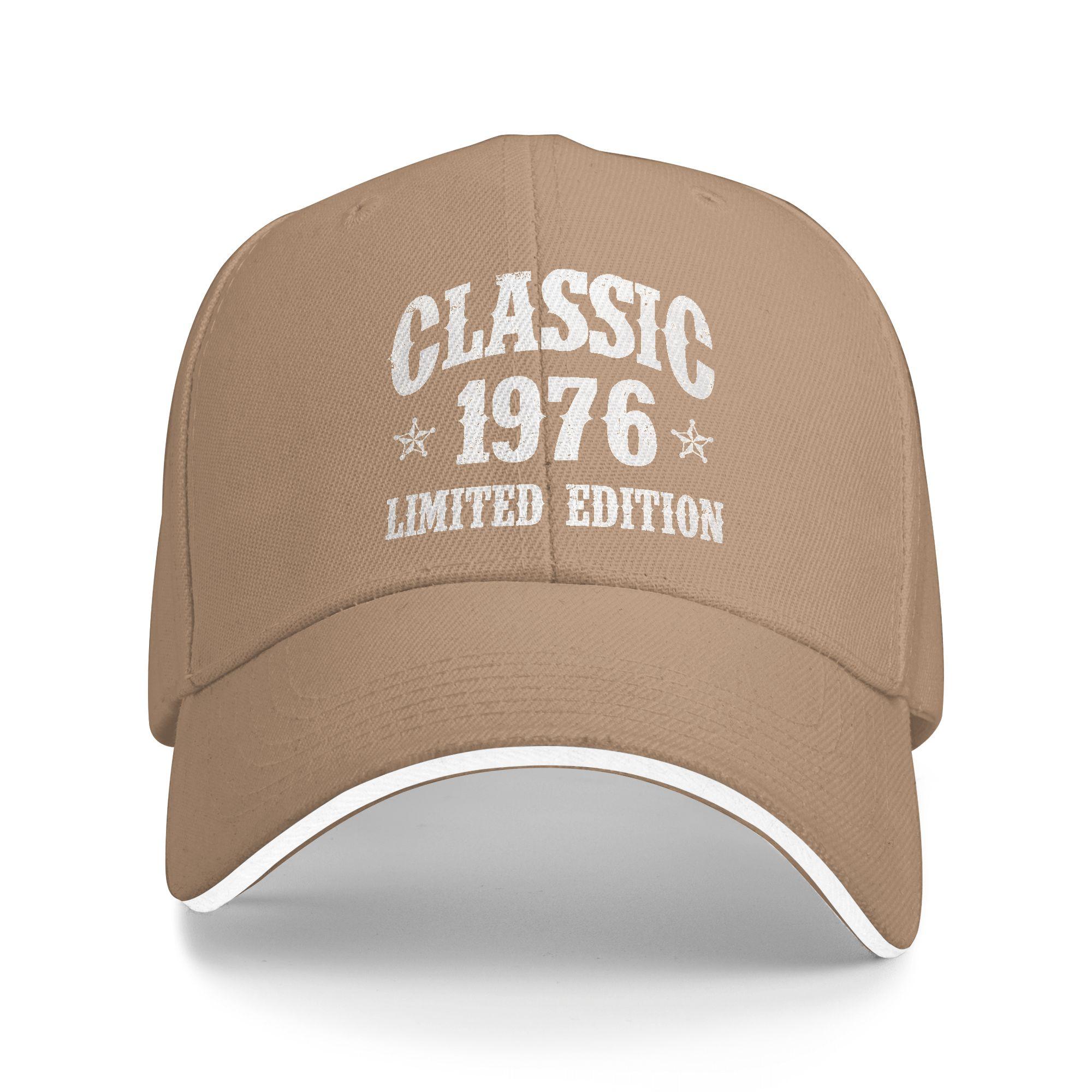 

Vintage 1976 Limited Edition Birthday Baseball Cap Streetwear Unisex-Teens Hip Hop Hats Design Running Hippie Baseball Caps Gift One Size хаки