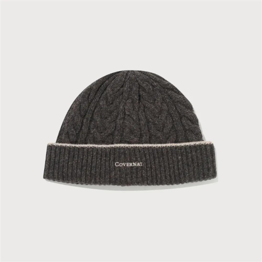 Logo Cable Lambswool Beanie B1 CO2504CA10 BR PI 1.CO2504CA10 BR