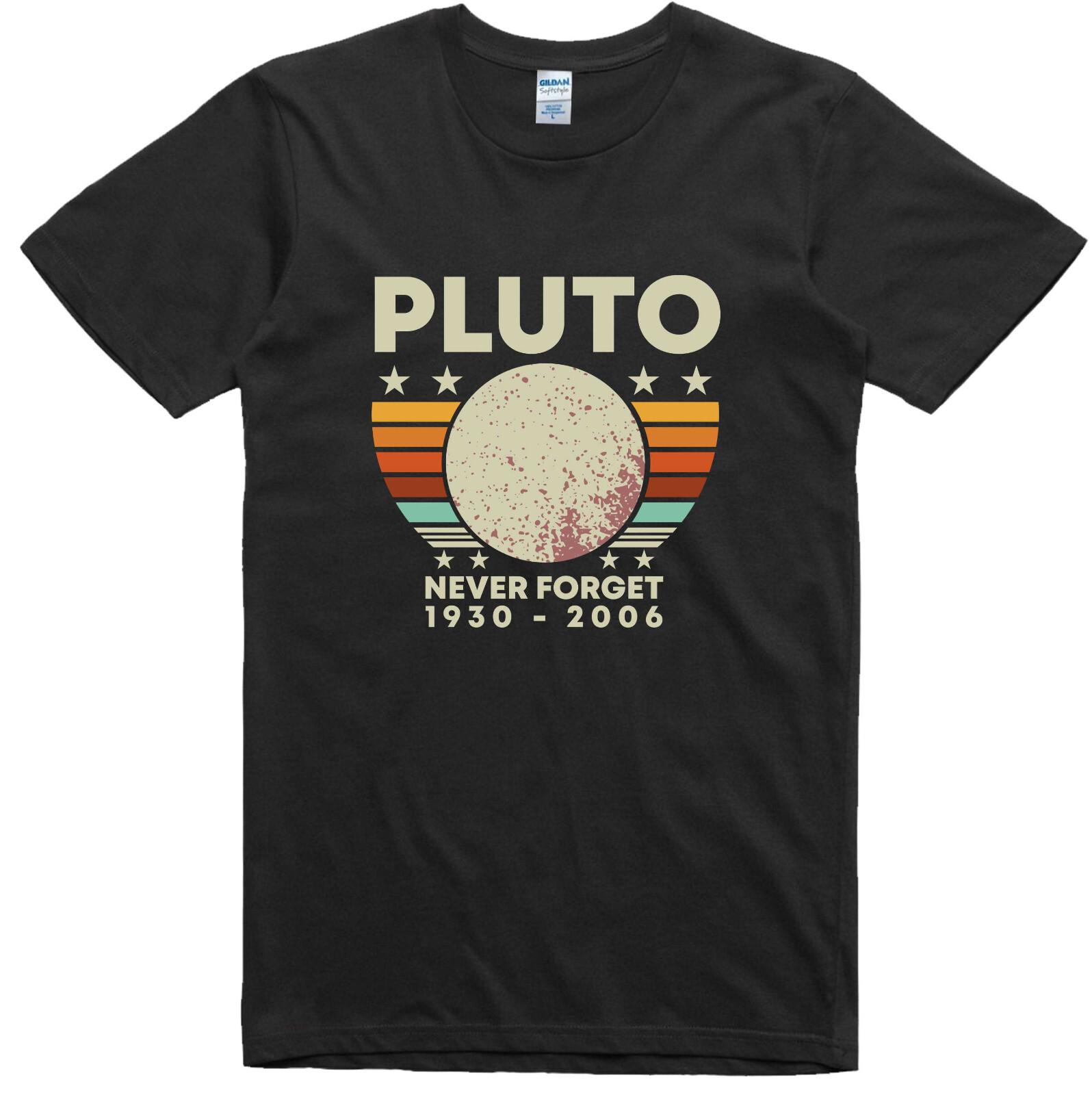 Mens T Shirt Funny Pluto Never Forger Design 100% Cotton Tee S разноцветный