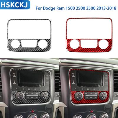 For Dodge Ram 1500 2500 3500 2013-2018 Accessories Real Soft Carbon Fiber Interior Central Navigation Screen Cover Trim Sticker