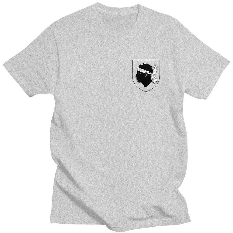 Custom Coat Of Arms Of Corsica Tshirts for Unisex Short Sleeves Leisure T Shirt French Corsican Pride T-shirt Pure Cotton Tee Gift