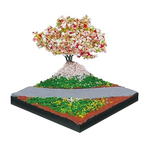 Artec Geobase Entry Cube First Diorama, Spring Scenery, 58245, Ogosi Tomoe, Mini Model, Basic, Beginner, Japanese Style, Easy, JOY Modeler, Plastic Mo