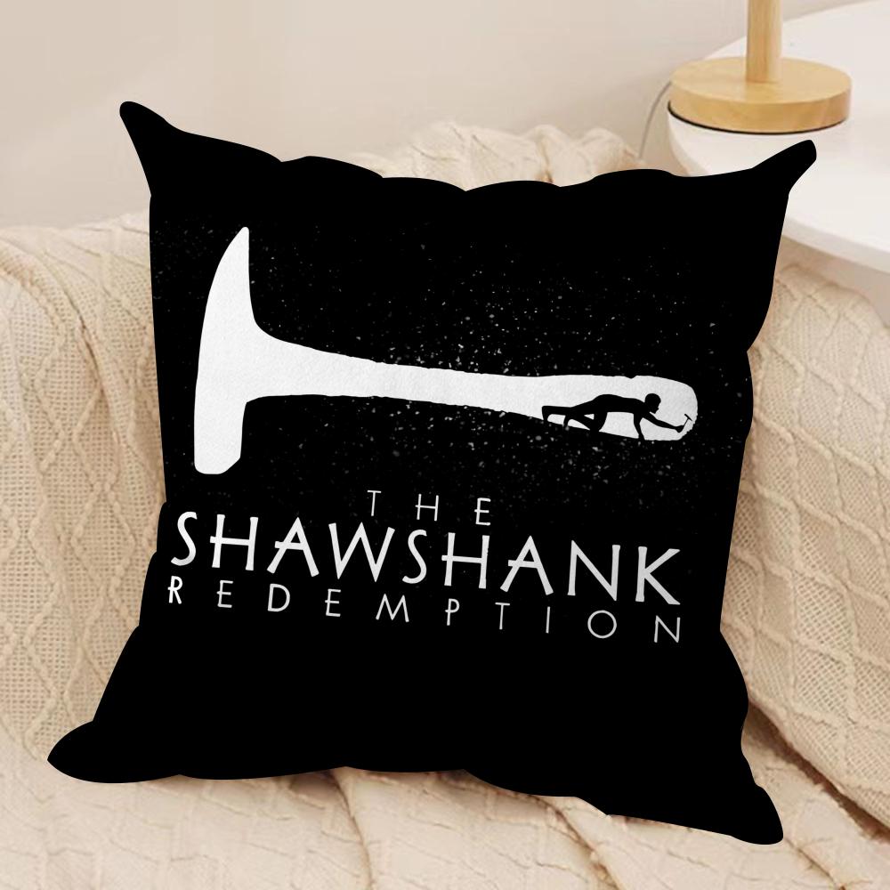 The SShawshank Redemption Cushion Cover Silky Short Plush Sofa Pillow Cover Hidden Zipper Soft Dustproof Case for Home Decor