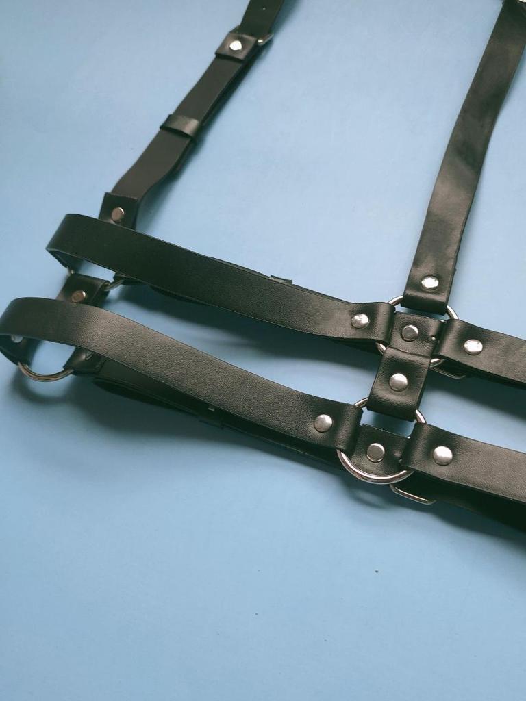 European & American Fashion Kpop Leather Harness Streetwear