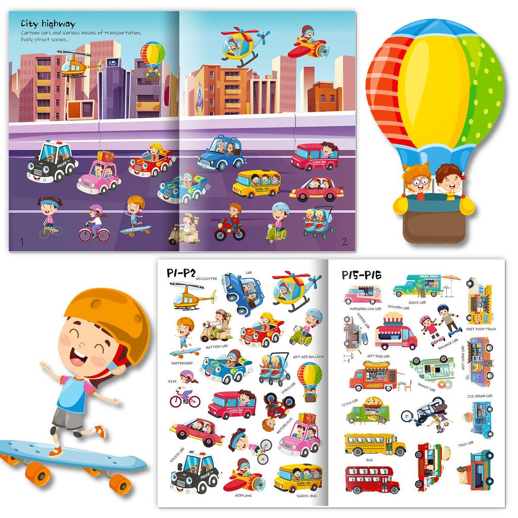 Insect Theme Sticker Book Children's Enlightenment Knowledge of Things Quiet Book Concentration Training Educational Toy Book
