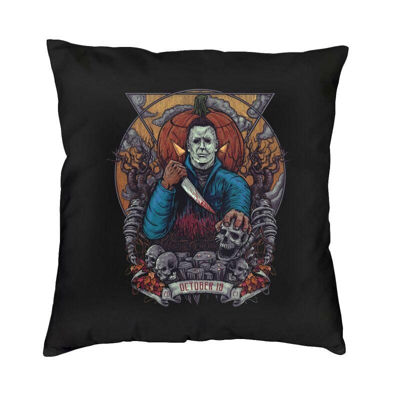 Michael Myers Halloween Horror Movie Serial Killer Square Pillowcover Home Decorative Cushion Cover Throw Pillow Sofa Printing 30x30cm 12x12in