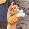 Burger Fries Mcdonalds Yarn Knitted Couple Keychain Set Lovers Romantic Gift