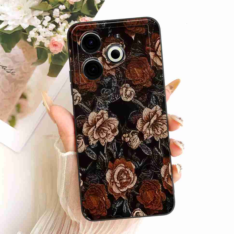 For Tecno Pova 6 Neo Case Pink Cherry Cartoon Silicone Phone Casing Tecno Pova6 Neo 6Neo LI6 Case Protection Back Cover