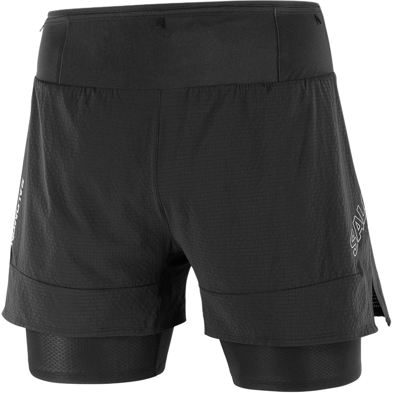

Salomon High Waist Elastic Letter Slim Fit Casual Shorts Men shorts Black LC2048200 S