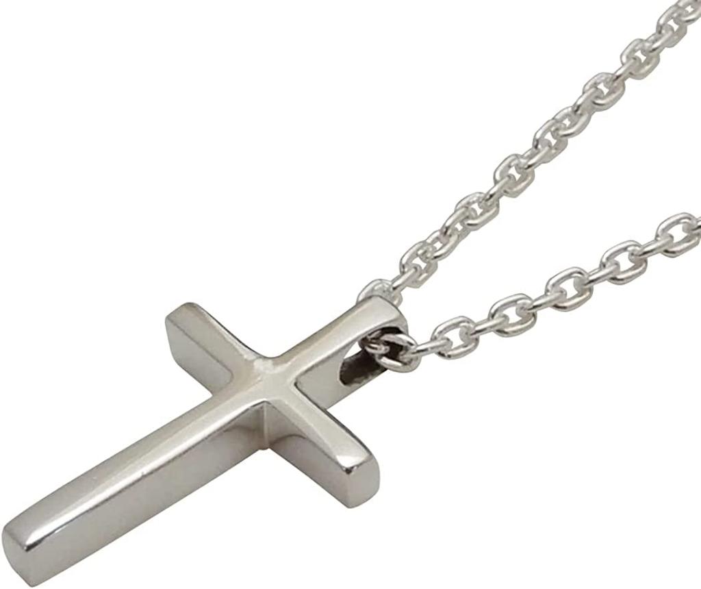 Cross necklace for cross silver silver for men and 100 for made of with width azuki chain men, necklace, necklace, men's necklace, 925, men's, small,